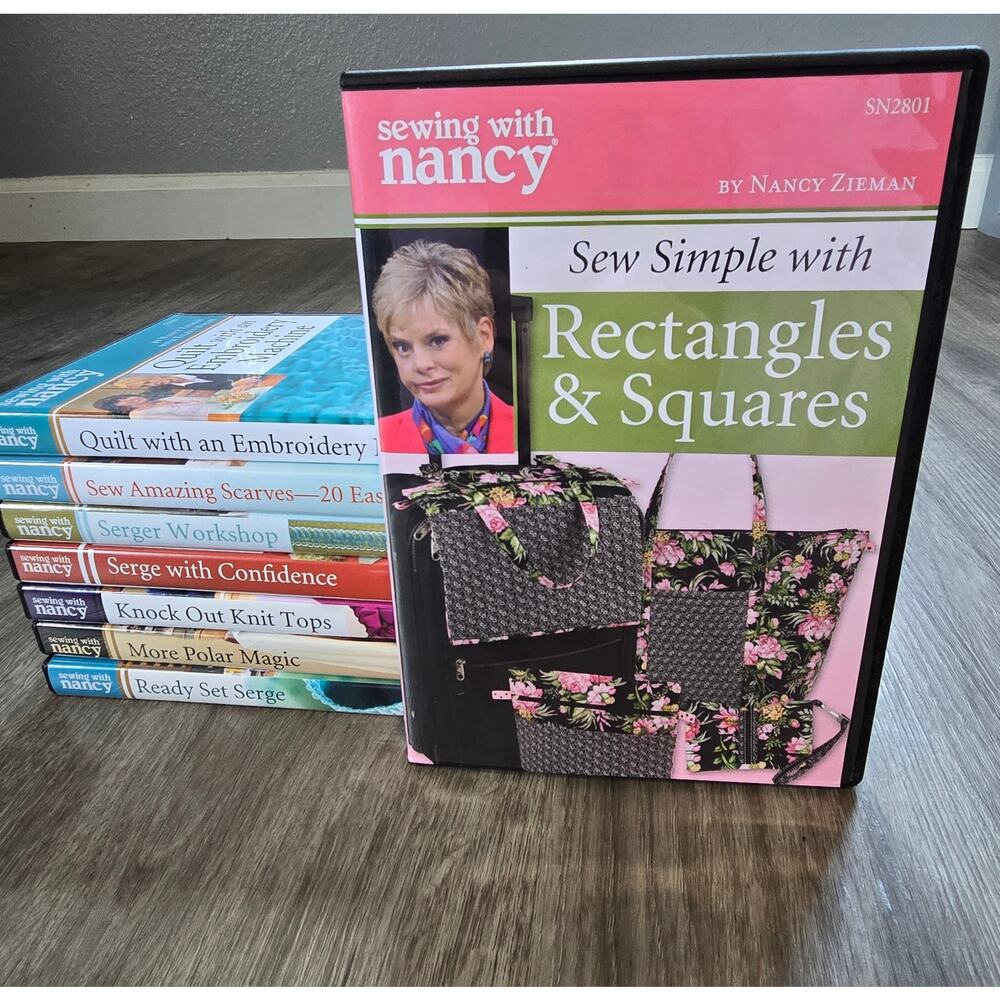 Sewing with Nancy DVD Lot 8 Learn to Sew Teach Yourself to Sew Serge Knit Quilt